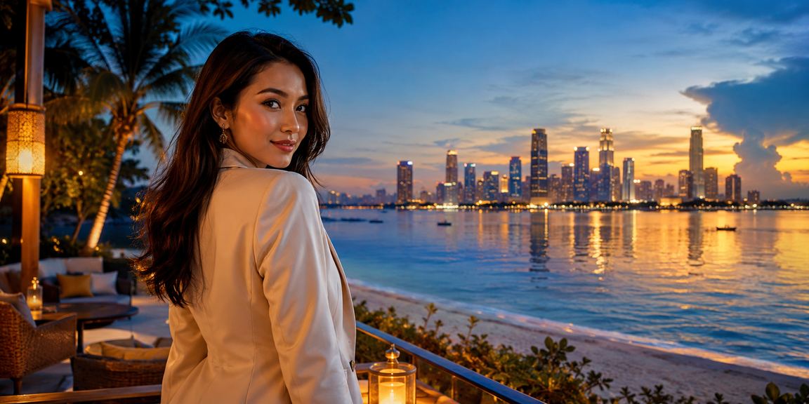 Suasana hiburan pantai yang mewakili keseruan bonus dan promosi di valid77